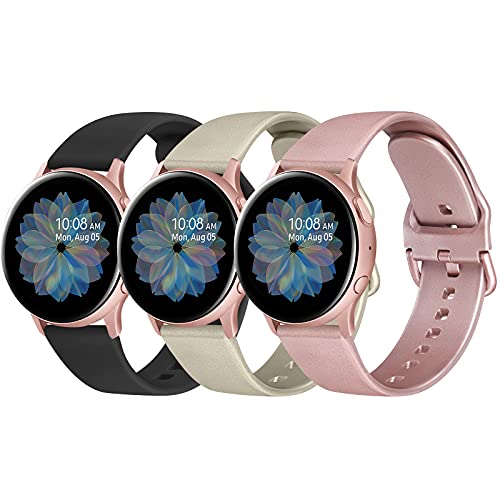 Fook 3 Pack Correa Compatible con Samsung Galaxy Watch Active 2 40mm 44mm, 20mm Pulseras de Repuesto para Galaxy Watch 3 41mm / Galaxy Watch 42mm / Gear S2 Classic / Galaxy Watch 4/4 Classic