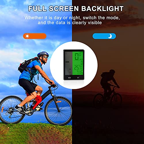 FORMIZON Computadora de Bicicleta, Velocímetro Bici con 22 Funciones 2.8in Pantalla LCD, Velocímetro inalámbrico Ciclocomputador Impermeable, Cuentakilómetros para Alle Bicicleta