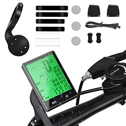 FORMIZON Computadora de Bicicleta, Velocímetro Bici con 22 Funciones 2.8in Pantalla LCD, Velocímetro inalámbrico Ciclocomputador Impermeable, Cuentakilómetros para Alle Bicicleta