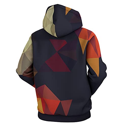 Fresh Hoods - Sudadera de manga larga con capucha con estampado 3D, Cubos, XXL