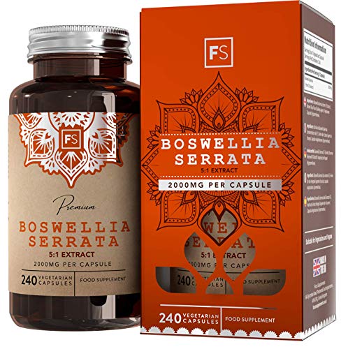 FS Boswellia Serrata 2000mg | 240 Capsulas Veganas | Para Salud de Articulaciones | Incienso Para las Articulaciones y Tendones | Sin OGM, Gluten, Lácteos…