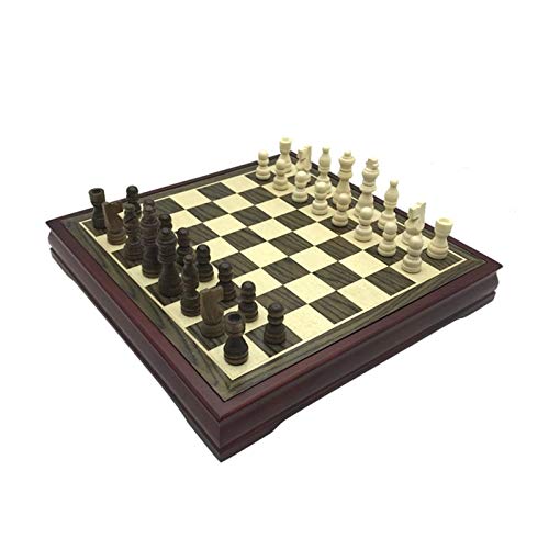 FTFTO Chess Quality Wood Set Solid Wood Chess Pieces Coffee Table Wooden Chessboard 2828cm