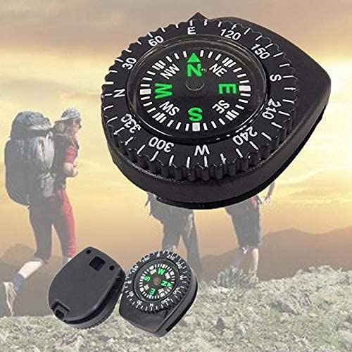 FTFTO Mini Wristband Compass Portable Detachable Watch Band Slip Hiking Travel Wrist Travel Emergency Survival Navigation Tool