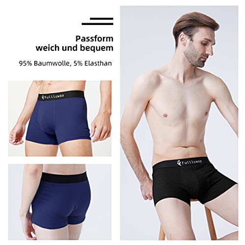 Fullluwaa Bóxer (Pack de 12) Hombre Algodón Calzoncillos-L