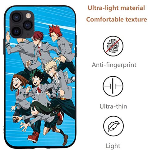 Funda compatible con Huawei P Smart 2019 My Hero con Academia Midoriya con Izuku Bakugou 677 Patrón diseñado a prueba de golpes Funda de silicona suave TPU, color negro