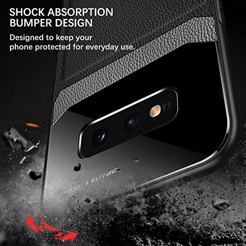 Funda Compatible con Samsung Galaxy S10e, Carcasa Ultra Delgado De Piel PU y Silicona Suave TPU Cover Case Carcasa para Galaxy S10e, Negro