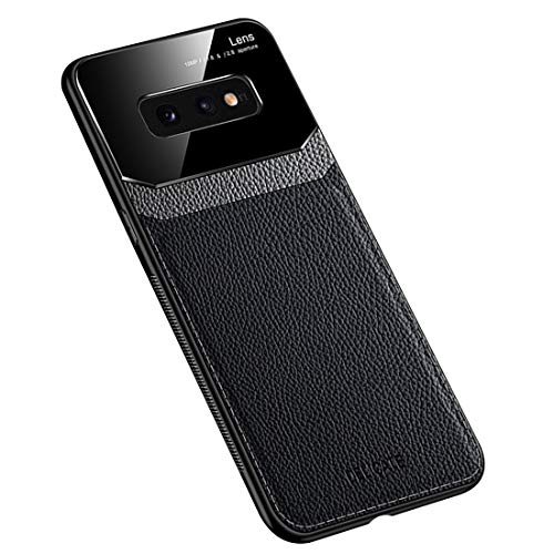 Funda Compatible con Samsung Galaxy S10e, Carcasa Ultra Delgado De Piel PU y Silicona Suave TPU Cover Case Carcasa para Galaxy S10e, Negro