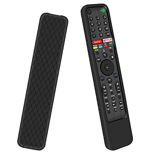 Funda de Silicona para Mando a Distancia Sony RMF-TX600E RMF-TX500E RMF-TX621E RMF-TX520E, Funda Protectora para Mando TV Sony (Negro)