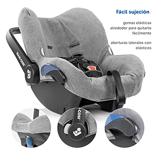 Funda de Verano Zamboo para Maxicosi - Funda Silla Coche bebe - Funda Grupo 0 hecho para Maxi cosi Citi / Citi SPS, transpirable y lavable a máquina - Gris