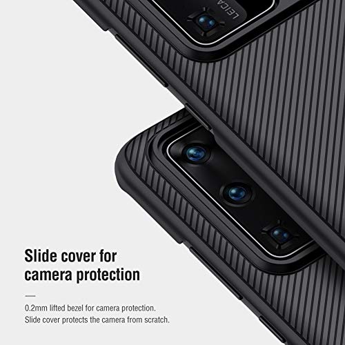 Funda para Huawei P40 Pro Protección de la cámara Carcasa ,Estuche híbrido Parachoques Cubierta ,Deslizante Cámara Proteger Ultra-Delgado PC Prueba Polvo Antideslizante Anti-arañazos Estuche - Negro