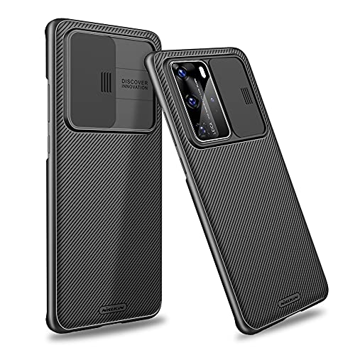 Funda para Huawei P40 Pro Protección de la cámara Carcasa ,Estuche híbrido Parachoques Cubierta ,Deslizante Cámara Proteger Ultra-Delgado PC Prueba Polvo Antideslizante Anti-arañazos Estuche - Negro