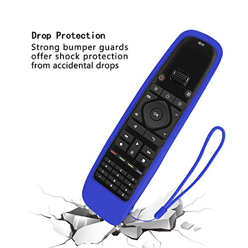 Funda protectora de silicona para mando a distancia universal Sofabaton U1, mando a distancia Bluetooth Harmony, a prueba de golpes, lavable, con lazo (azul)
