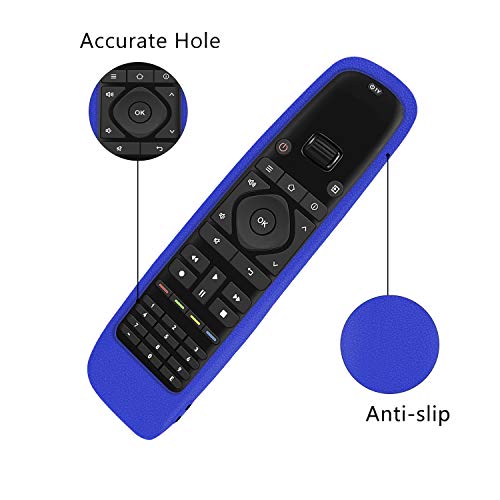 Funda protectora de silicona para mando a distancia universal Sofabaton U1, mando a distancia Bluetooth Harmony, a prueba de golpes, lavable, con lazo (azul)