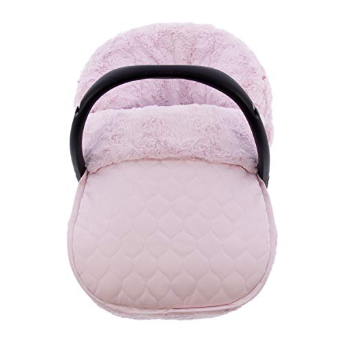 Funda + Saco Universal para Silla de coche GRUPO 0 Rosy Fuentes - Saco para Silla de Bebé Grupo 0 - Equipado para ser Ajustado perfectamente 0-rosa