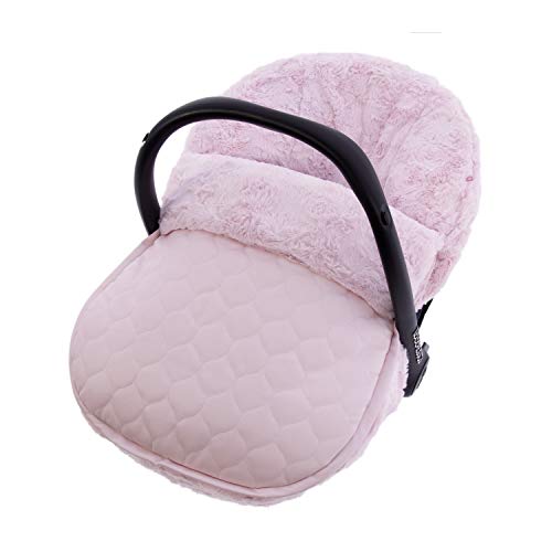 Funda + Saco Universal para Silla de coche GRUPO 0 Rosy Fuentes - Saco para Silla de Bebé Grupo 0 - Equipado para ser Ajustado perfectamente 0-rosa