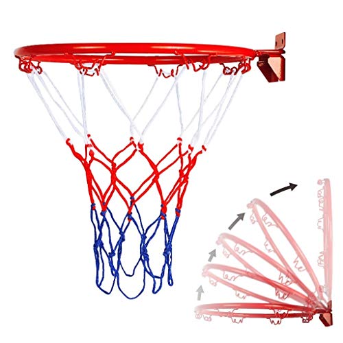 Fuxwlgs Aro de Baloncesto 32cm de Acero Colgante de Baloncesto aro de Baloncesto Pared con Tornillos Montada Objetivo del aro de llanta Neto Deportes Red Cubierta Exterior Basketbale (Color : A)