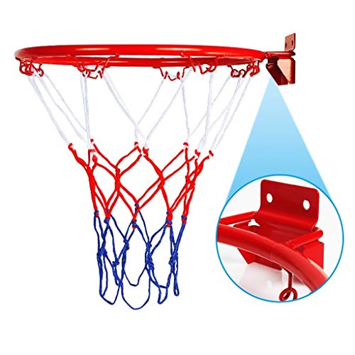 Fuxwlgs Aro de Baloncesto 32cm de Acero Colgante de Baloncesto aro de Baloncesto Pared con Tornillos Montada Objetivo del aro de llanta Neto Deportes Red Cubierta Exterior Basketbale (Color : A)