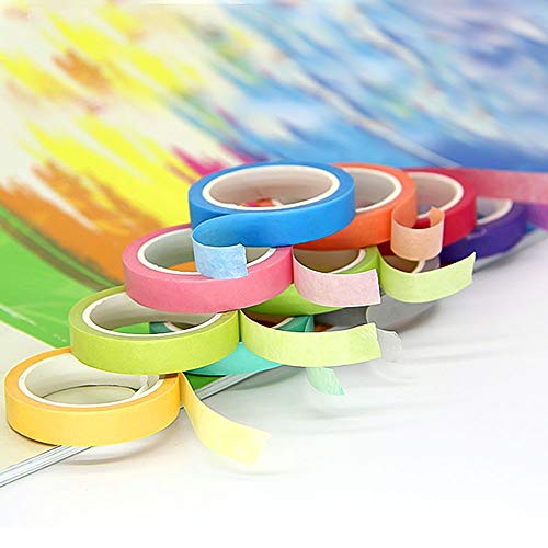 FYSL 40 Rollos Washi Tape Set Arco Iris Rollos de Papel Cinta Adhesiva Washi para DIY Crafts Scrapbooking