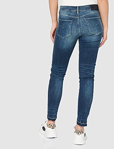 G-STAR RAW 3301 Mid Waist Ankle Skinny Jeans, Antic C296-b817-Árbol de Navidad, 27W x 34L para Mujer