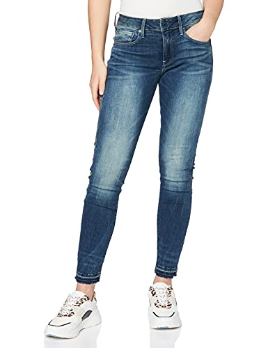 G-STAR RAW 3301 Mid Waist Ankle Skinny Jeans, Antic C296-b817-Árbol de Navidad, 27W x 34L para Mujer