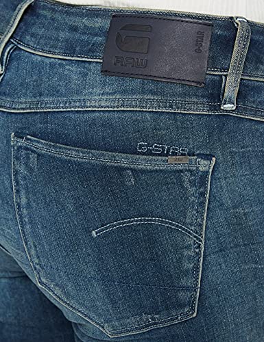 G-STAR RAW 3301 Mid Waist Ankle Skinny Jeans, Antic C296-b817-Árbol de Navidad, 27W x 34L para Mujer