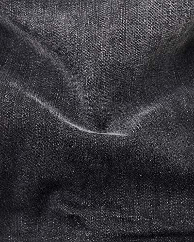 G-STAR RAW 3301 Mid Waist Ripped Ankle Skinny Jeans, Worn In Corby Black A634/C005, 27W/ 32L para Mujer