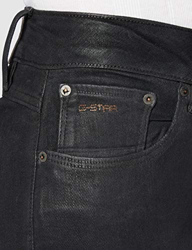 G-STAR RAW 3301 Mid Waist Skinny Jeans, Black Radiant Cobler Restored B472/B997, 27W/ 34L para Mujer