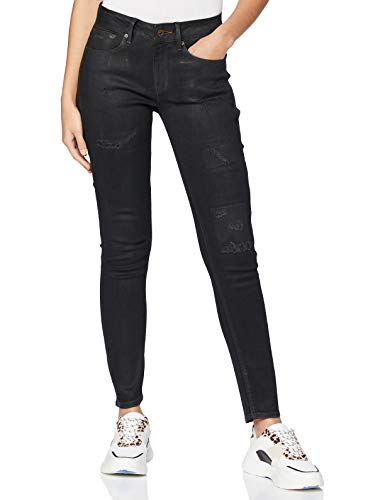 G-STAR RAW 3301 Mid Waist Skinny Jeans, Black Radiant Cobler Restored B472/B997, 27W/ 34L para Mujer