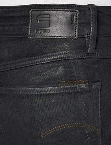 G-STAR RAW 3301 Mid Waist Skinny Jeans, Black Radiant Cobler Restored B472/B997, 27W/ 34L para Mujer