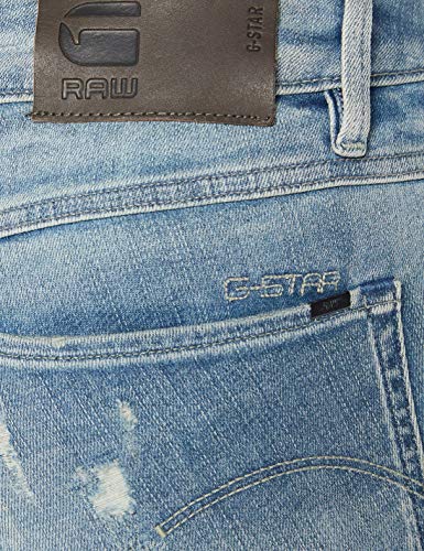 G-STAR RAW 3301 Mid Waist Skinny Jeans, Vintage Cool Aqua Restored C296-c278, 27W x 34L para Mujer