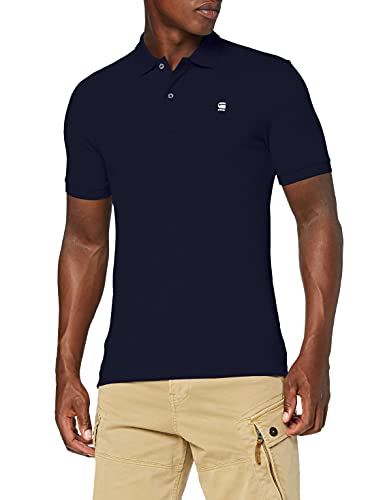 G-STAR RAW Dunda Slim Polo S/s, sartho blue 6067, Medium para Hombre