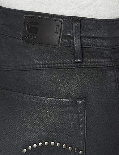 G-STAR RAW G-Star Shape High Waist Super Skinny Jeans, Cobler de obsidiana Negra B732-B154, 27W / L34 para Mujer