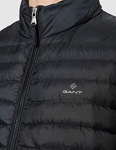 GANT Acolchada D1. Chaqueta Light Padded, Negro, L para Hombre