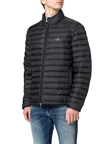 GANT Acolchada D1. Chaqueta Light Padded, Negro, L para Hombre