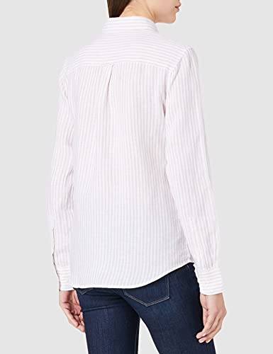 GANT Camiseta de Rayas Chambray Linen Blusas, Dry Sand, 48 para Mujer