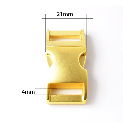 Ganzoo Set of 3Ã‚ 5/8Ã‚ Inch Snap Fastener / Click Closure / Buckle Clips made of alloy Metal for Paracord Bracelets, Lanyards etc. 40Ã‚ mm x 20Ã‚ mm, Gold by Ganzoo