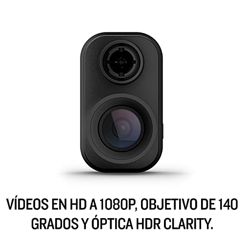 Garmin Dash CAM Mini 2 - Cámara Delantera para Coche de 2.1 MP Que graba a 1080 píxeles y 140 Grados, Detector de incidentes y Modo vehículo aparcado