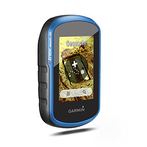 Garmin eTrex Touch 25 De Mano 2.6" Pantalla táctil 159g Negro, Azul navegador - Navegador GPS (6,6 cm (2.6"), 160 x 240 Pixeles, MicroSD (TransFlash), 4 GB, De Mano, Negro, Azul)