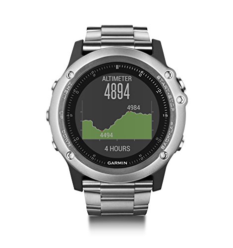 Garmin Fēnix 3 Zafiro - Reloj multideporte de titanio con GPS, correa de titanio