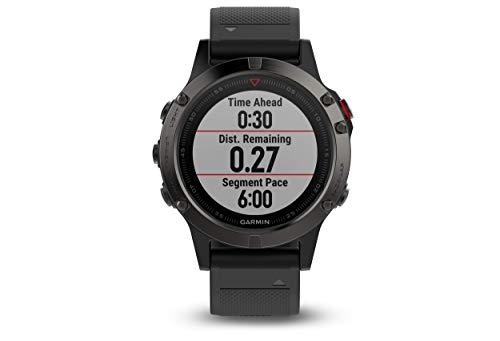 Garmin Fenix 5- Reloj Multideporte, con GPS y medidor de frecuencia Cardiaca, Lente de Cristal y Bisel de Acero Inoxidable, 47 mm, Cinta Negra (Reacondicionado)