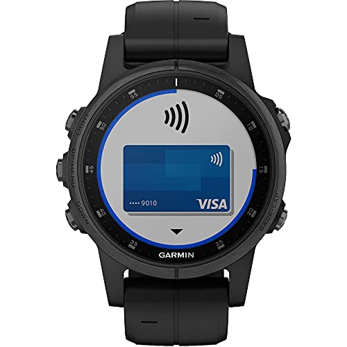 Garmin Fenix 5S Plus Sapphire Edition Multi-Sport Training GPS Watch (010-01987-02) + USB Power Cube + Cleaning Set