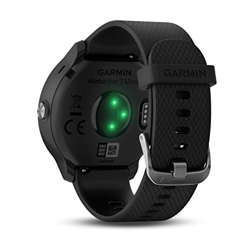 Garmin Smartwatch Vivoactive 3 Music GPS Mano Ciclismo Unisex Adulto, Negro y plata