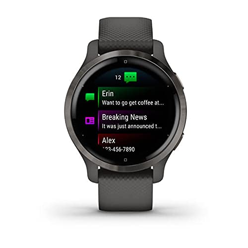 Garmin Venu 2S Reloj inteligente con GPS, música y deportes, Gris Pizarra