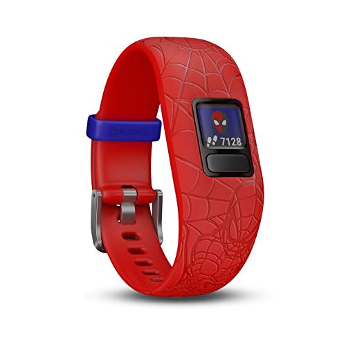 Garmin Vívofit Jr. 2 - Monitor de actividad para niños, Marvel Spider-Man - Red (Banda ajustable), Edad 4+