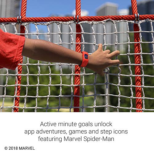 Garmin Vívofit Jr. 2 - Monitor de actividad para niños, Marvel Spider-Man - Red (Banda ajustable), Edad 4+
