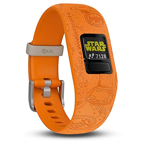 Garmin Vivofit Junior 2- Lado Luminoso Pulsera de Actividad para Niños, Ajustable, Color Naranja,Talla Única