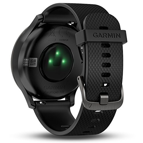 Garmin vívomove HR - Elegante reloj inteligente híbrido con monitor de actividad, negro