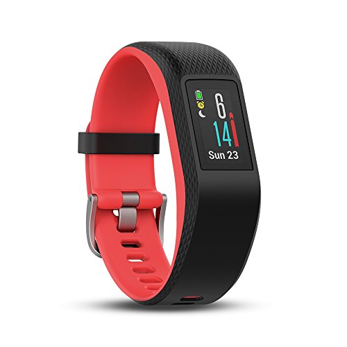 Garmin Vivosport Pulsera de Deporte con GPS y Monitor de Ritmo Cardiaco, Unisex, Negro (Fucsia), S/M