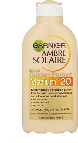 Garnier ambre solaire, factor de protección solar 20 golden - loción protectora - 200 ml