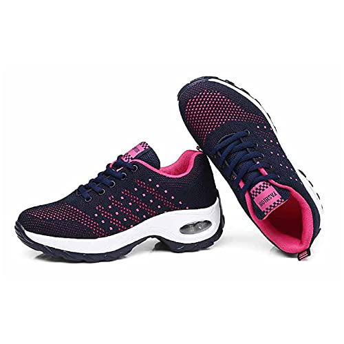 GAXmi Zapatillas Deportivas Mujer Respirable Zapatos Gimnasia Running Antideslizantes Casual Azul 37EU